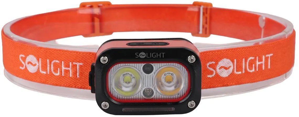 Solight LED rechargeable head torch, 250lm, warm + cool light, Li-Ion