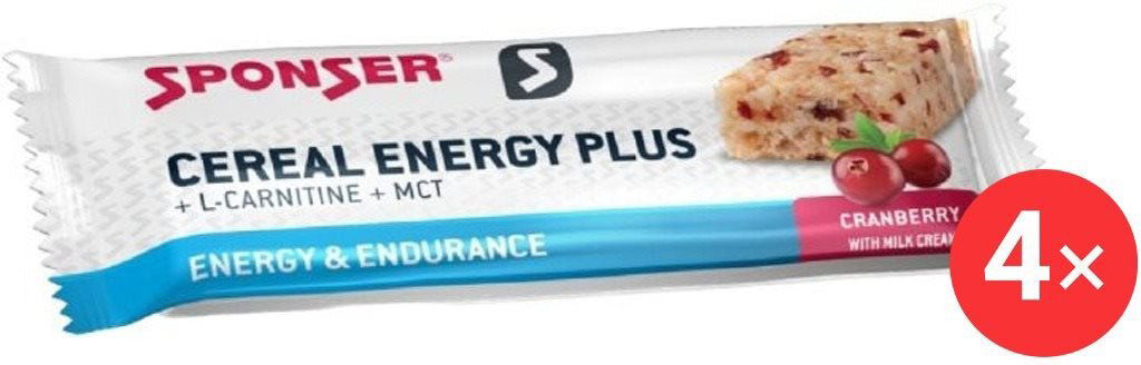 ×Energetická tyčinka Sponser Cereal Energy PLUS, 40g, Cranberry