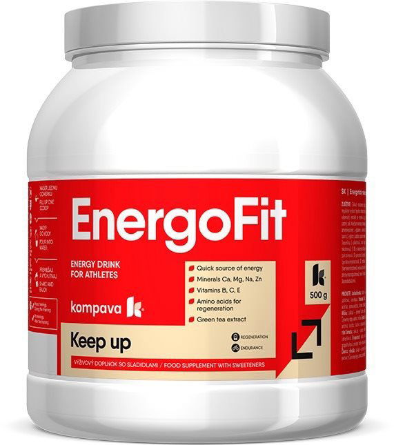 Energetický nápoj Kompava EnergoFit 500g, pomeranč