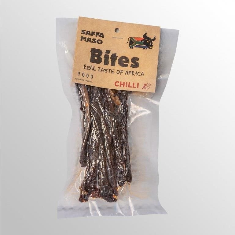 Dried meat SAFFA MASO Dried beef sticks Chilli Bites 100 g