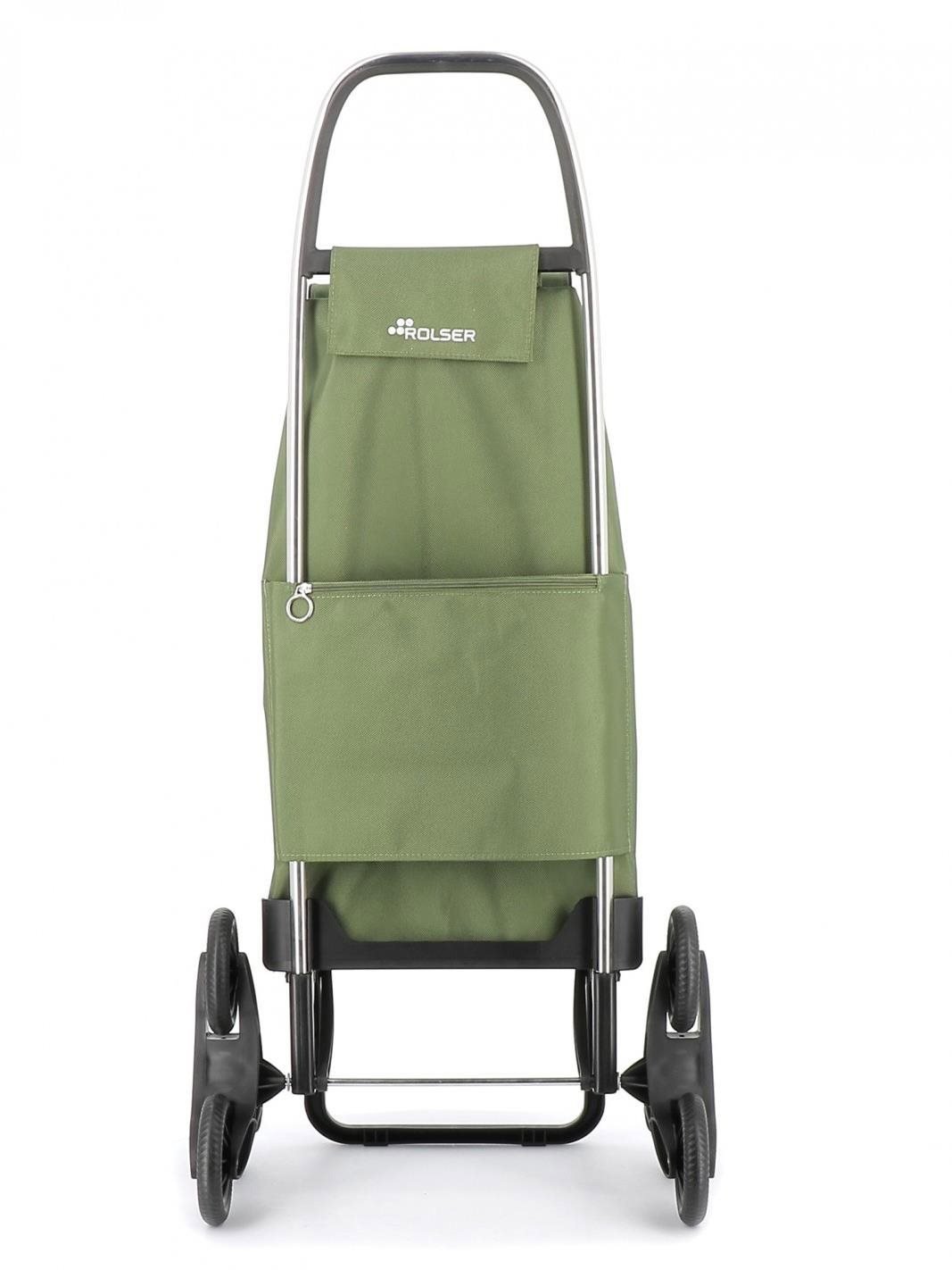 Rolser I-Max MF 6 shopping bag with wheels for stairs, khaki green