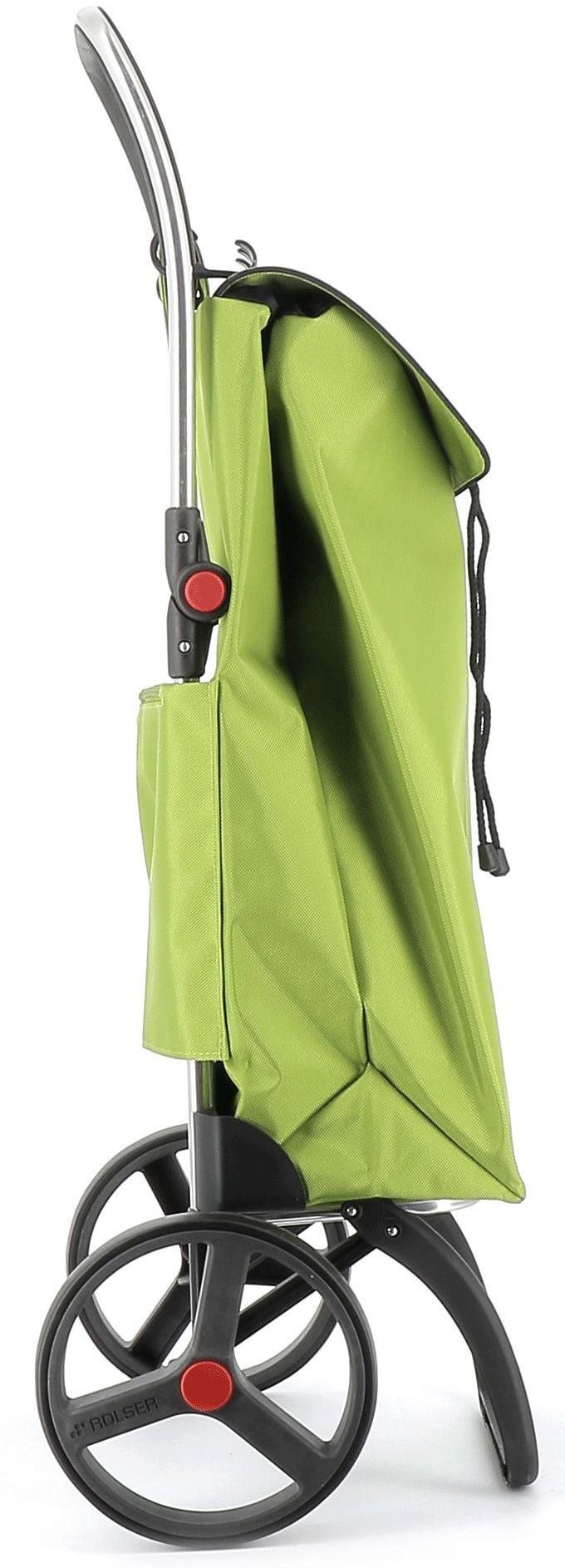 Rolser I-Max MF 2 Logic RSG trolley shopping bag with large wheels, lime