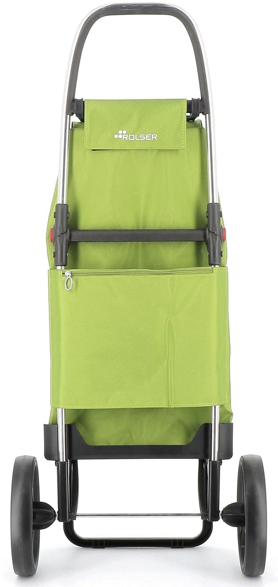 Rolser I-Max MF 2 Logic RSG trolley shopping bag with large wheels, lime