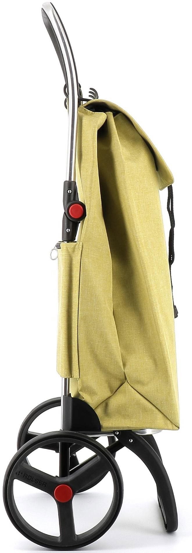 Rolser I-Max Tweed 2 Logic RSG Shopping Bag with Large Wheels, Yellow