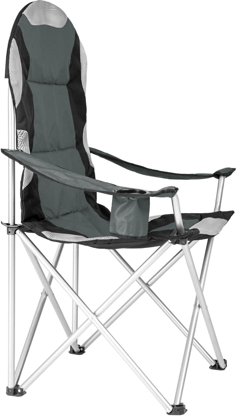 Camping chair 2 Camping chairs padded grey