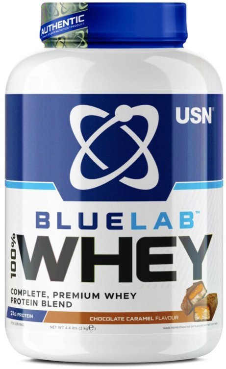 USN BlueLab 100% Whey Premium Protein, 908 g, chocolate with caramel