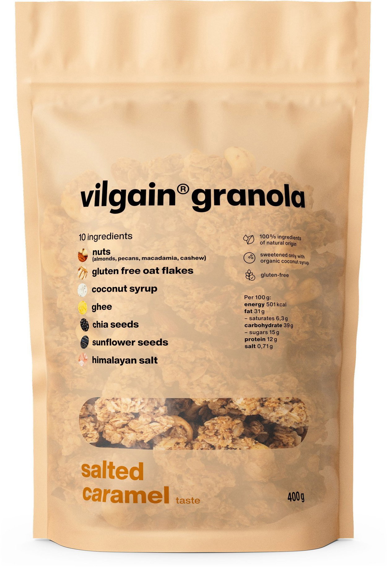 Granola Vilgain Granola salted caramel 400 g