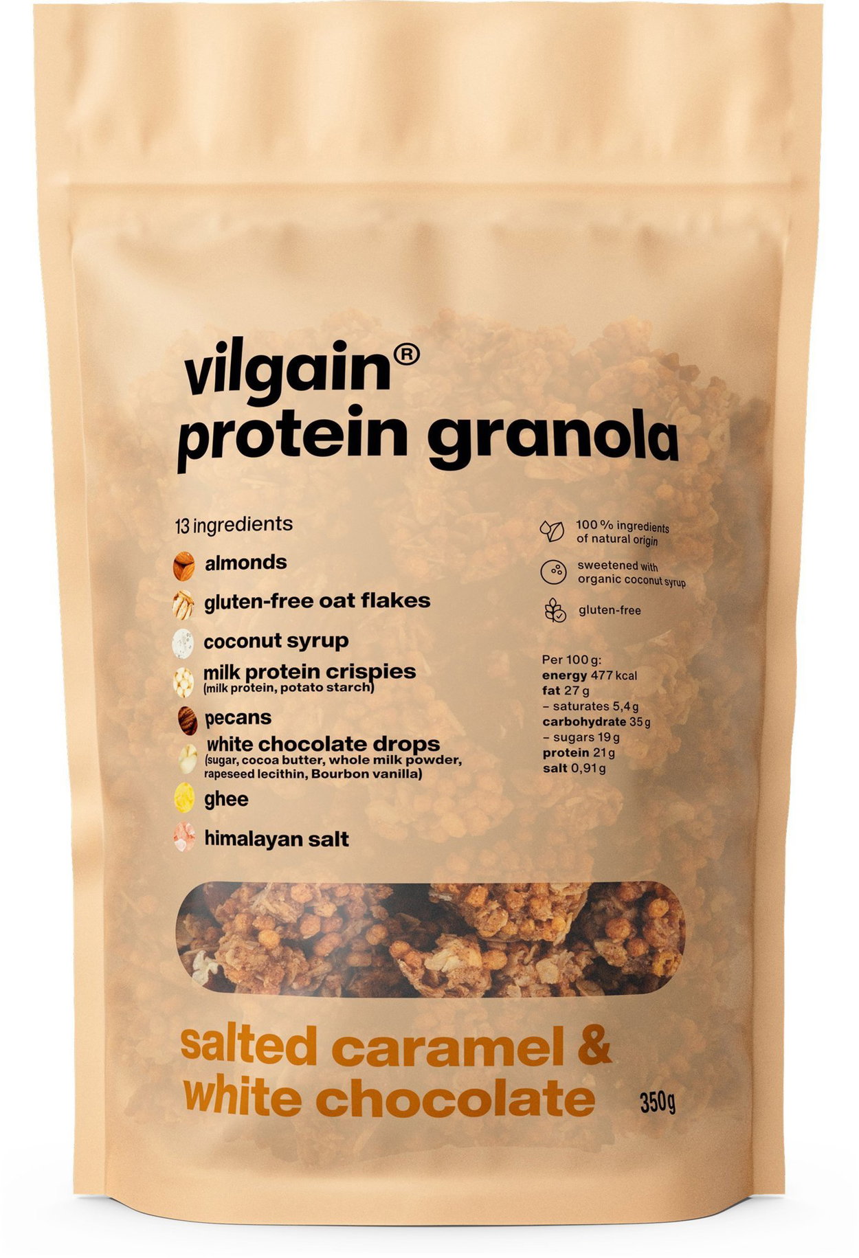 Granola Vilgain Protein Granola salted caramel with white chocolate 350 g