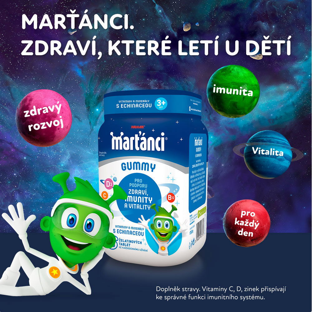 Multivitamín Marťánci Gummy echinacea 20 mg, 50 tablet