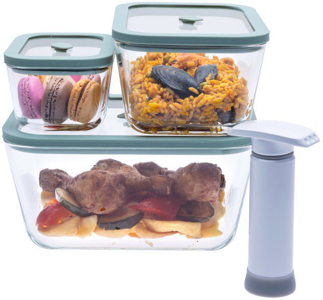 Dosen-Set STATUS Viva 131201 4-teiliges Set Glas-Vakuumdosen Mint