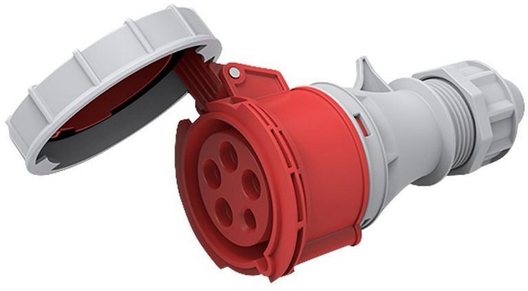 Socket Solight Straight cable socket, 5-pole, 400V/32A, IP67