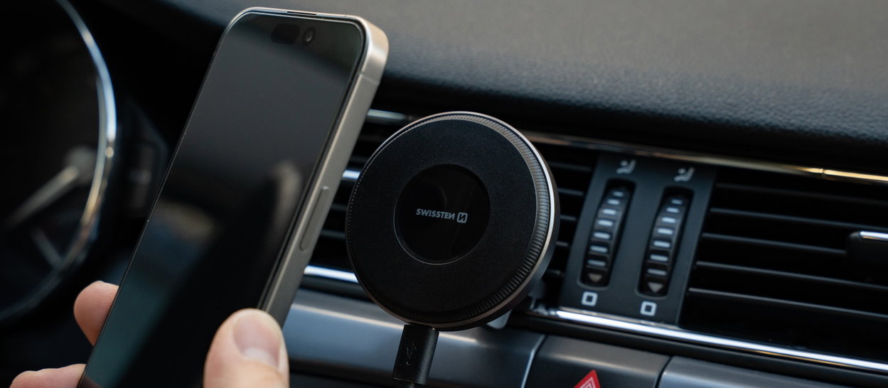 Swissten Airhold magnetic car vent mount 15W / 7.5W (MagSafe compatible)