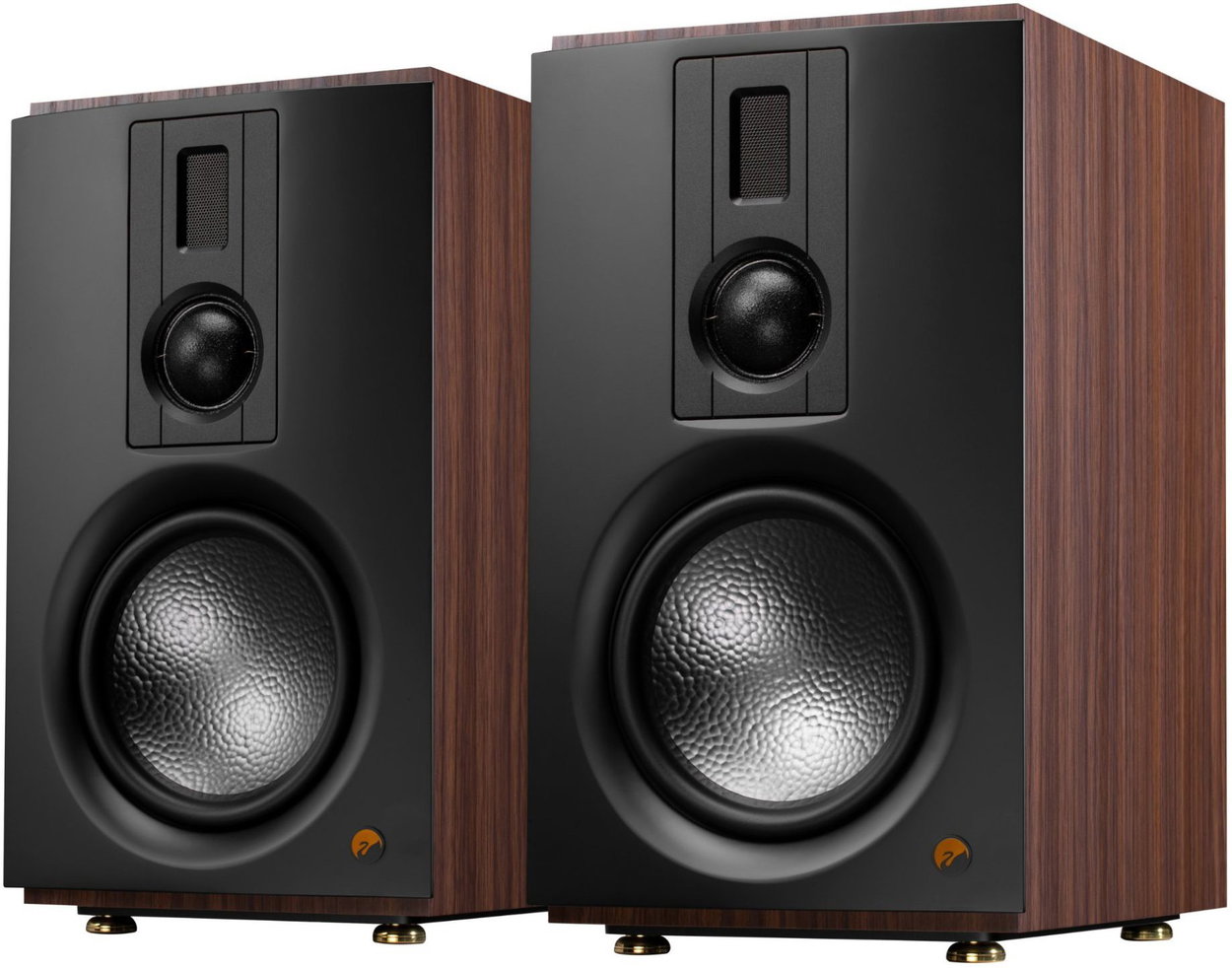 The Swan D8.1MKII are three-way passive bookshelf speakers with a 150W output, designed for faithful and natural music reproduction. The combination of a sophisticated design and high-quality drivers delivers a balanced, detailed, and spatially rich sound, suitable for the discerning home listener. Their high-quality craftsmanship is complemented by gold-plated, pure copper speaker terminals, which ensure reliable and stable signal transmission. Three-way passive bookshelf speakers with a total output of 150W Patented HiVi isodynamic ribbon tweeter Tweeter diaphragm made of Kapton and copper composite Separate 50mm mid-range driver Swan D8.1MKII with an 8" mid-bass driver for firm, controlled bass Three-way crossover for a seamless blend between the individual bands Gold-plated, pure copper speaker terminals Suitable for home Hi-Fi and stereo systems Swan's three-way speaker crossover for smooth full-spectrum reproduction The speaker is equipped with a three-way crossover that helps to ensure a smooth transition between the individual frequency bands and reduces the unnatural transitions typical of simpler designs. The result is smooth, realistic and authentic reproduction of spoken word, vocals and complex musical recordings. HiVi isodynamic ribbon tweeter The Swan D8.1MKII speaker features a patented HiVi isodynamic ribbon tweeter with a diaphragm made of a Kapton and copper composite. Thanks to its extremely low weight, it excels with a fast response, high precision and the ability to reproduce even the finest details. It delivers the sounds of instruments such as the triangle, flute or string instruments with clarity, lightness and natural airiness. Separate mid-range driver and 8" woofer for dynamic bass A separate 50mm driver handles the reproduction of the mid-range, contributing to the fullness, intelligibility and natural delivery of voices and instruments. Low frequencies are provided by an 8" mid-bass driver, delivering firm, dynamic and well-controlled bass. Thanks to the synergy of all the drivers, the D8.1MKII offers a harmonically balanced sound across the entire 38–20,000Hz frequency range.