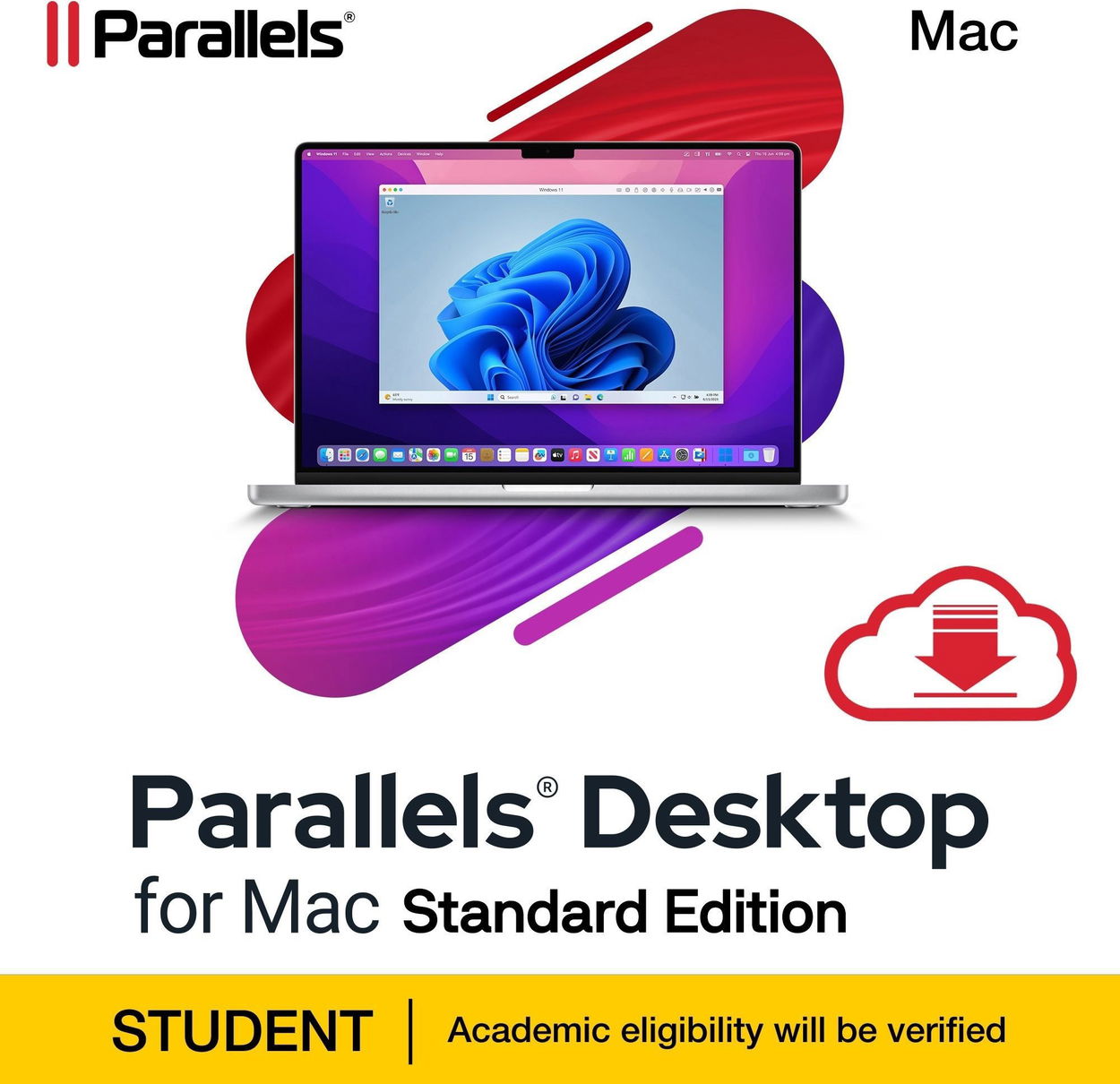 Grafický software Parallels Desktop, Mac, Academic Subscription na 12 měsíců (elektronická licence)