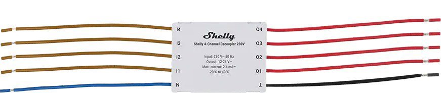 Shelly 4-Channel Decoupler 230V module