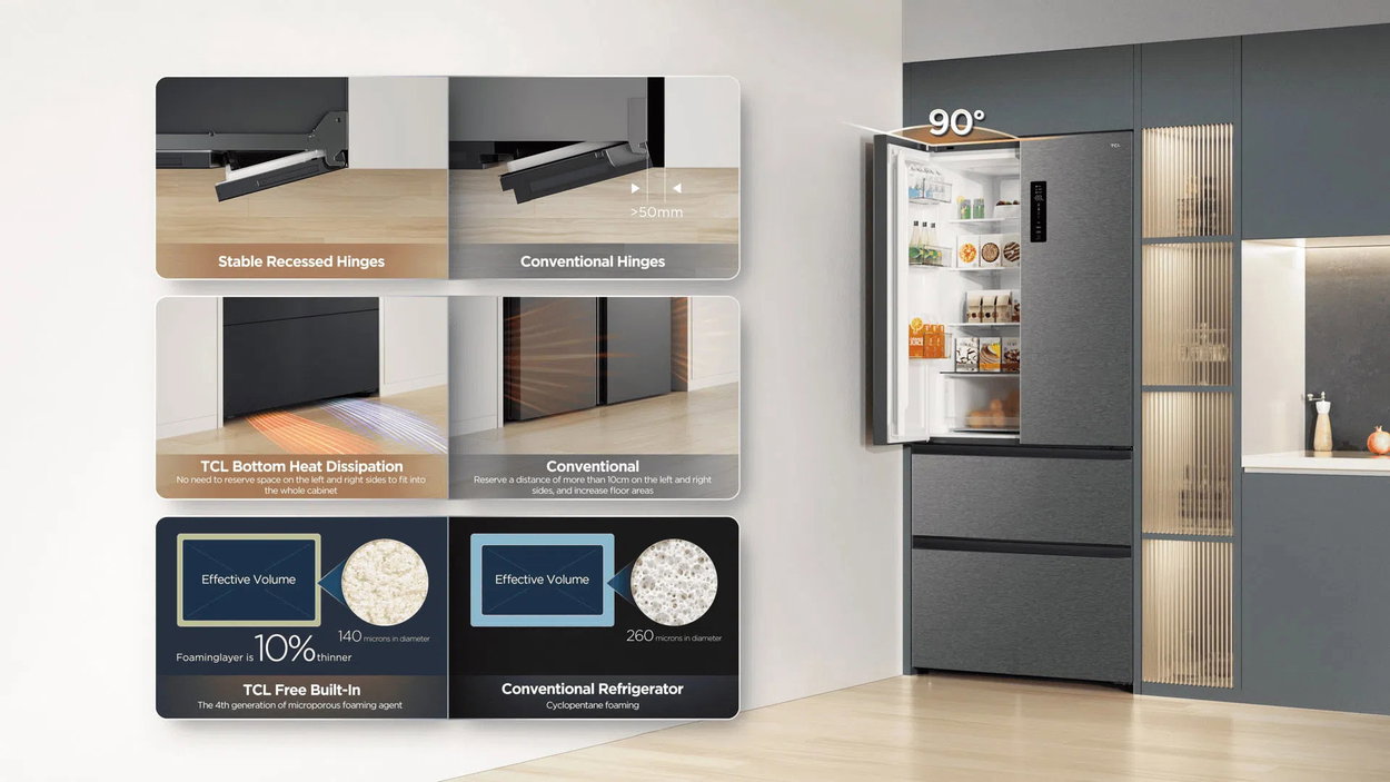 American refrigerator TCL RC532FXE0EU