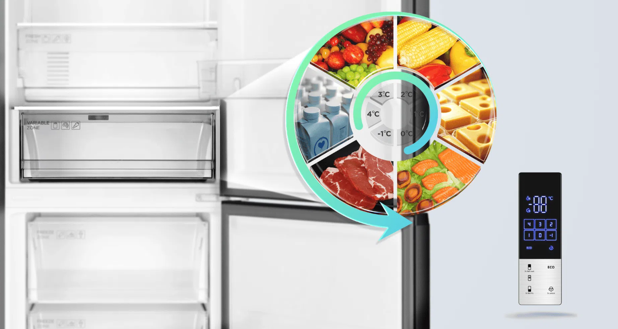 TCL RP350BLE0 Fridge - Silver