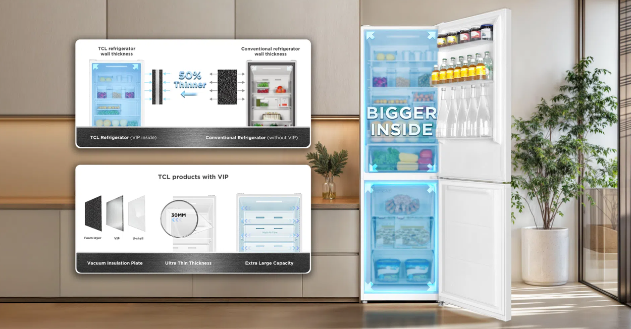 TCL RP350BWE0 Fridge - White