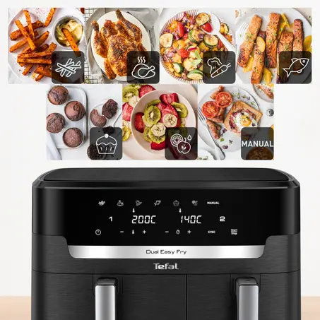 Horkovzdušná fritéza Tefal EY9428E0 Easy Fry Dual XXL