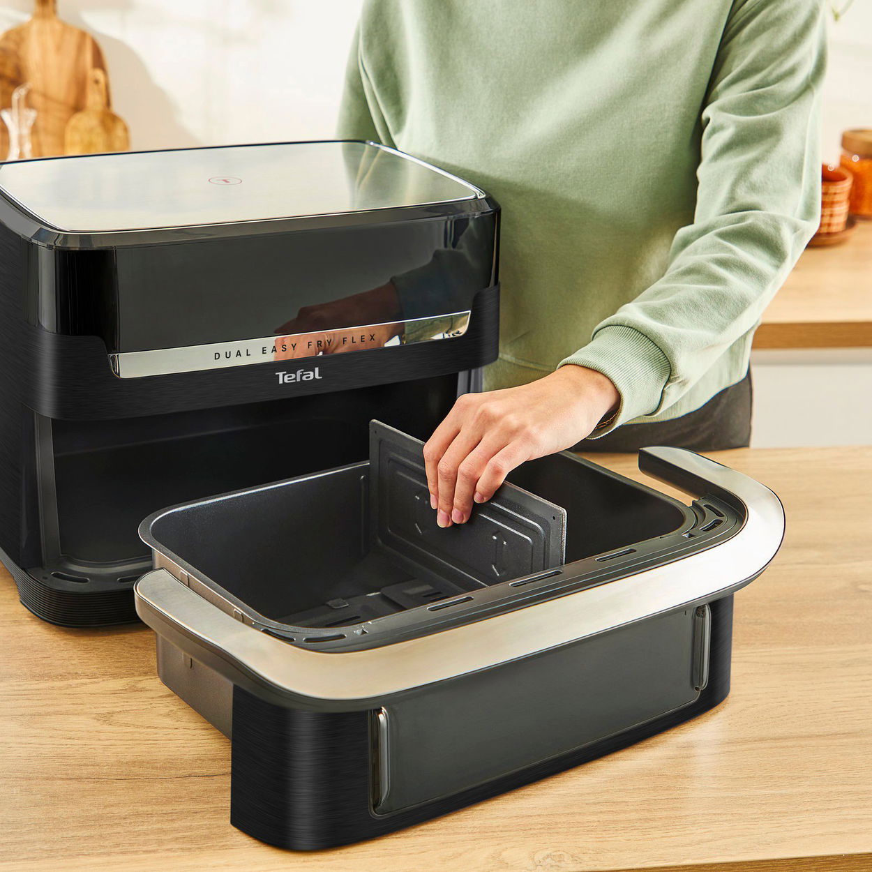 Horkovzdušná fritéza Tefal EY9228E0 Dual Easy Fry Flex