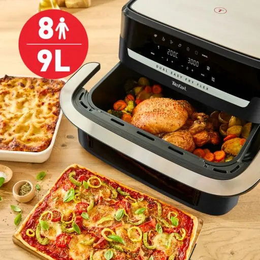 Horkovzdušná fritéza Tefal EY9228E0 Dual Easy Fry Flex