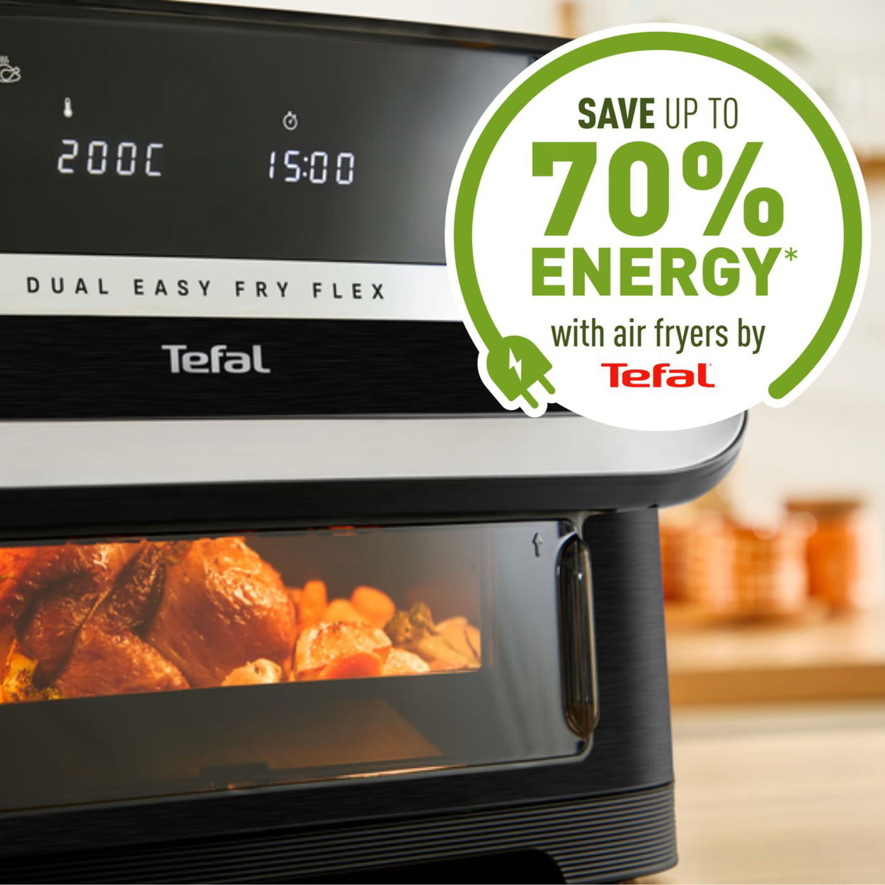 Horkovzdušná fritéza Tefal EY9228E0 Dual Easy Fry Flex