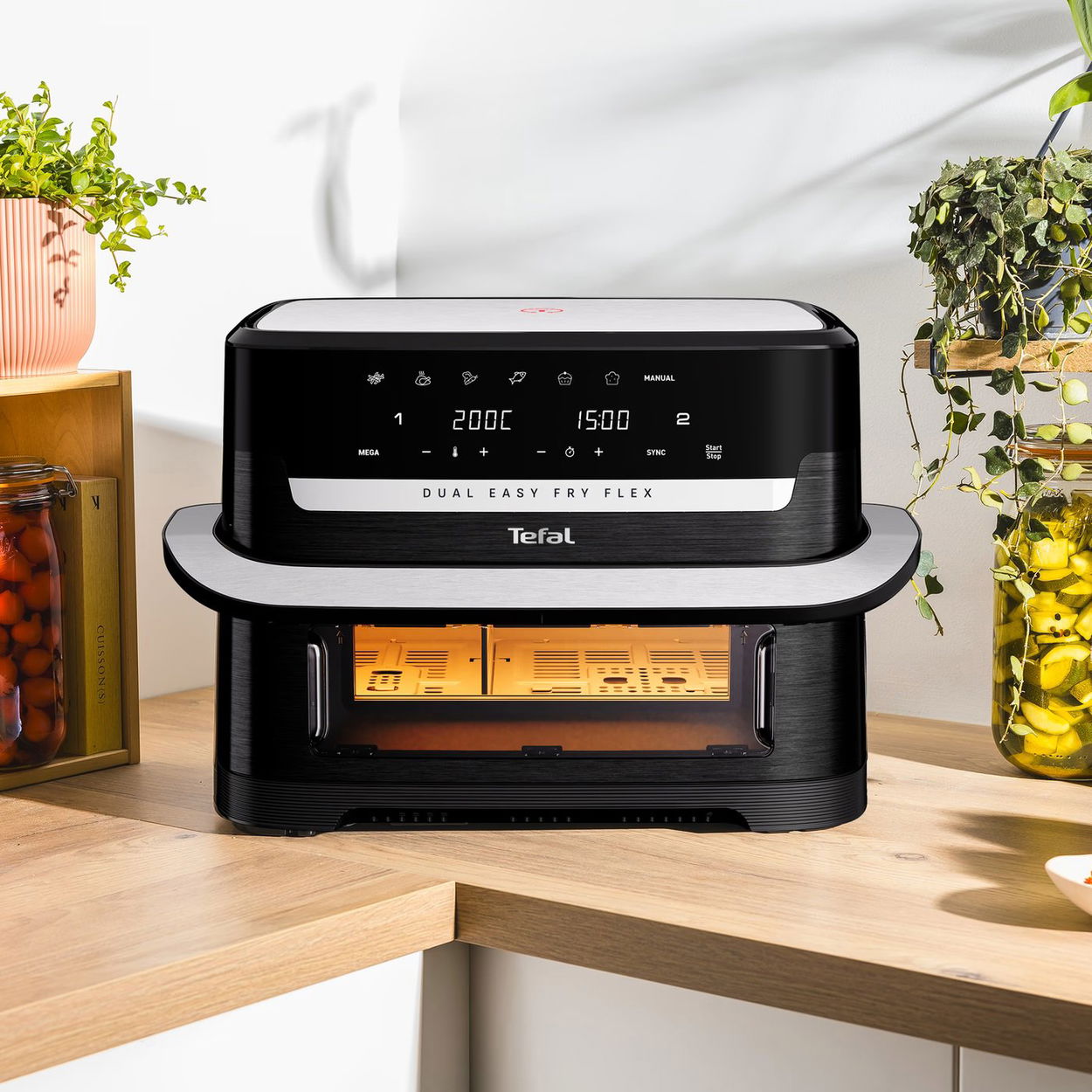 Horkovzdušná fritéza Tefal EY9228E0 Dual Easy Fry Flex