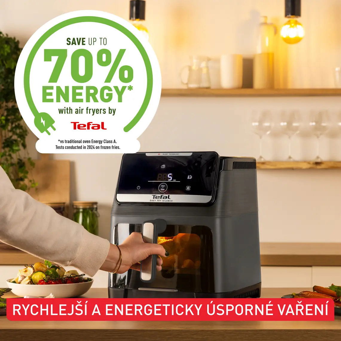 Horkovzdušná fritéza Tefal EY8468E0 Easy Fry Silence Black