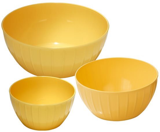 Schüsseln-Set TESCOMA Schüsseln Kunststoff DELÍCIA, 3er-Set, gelb