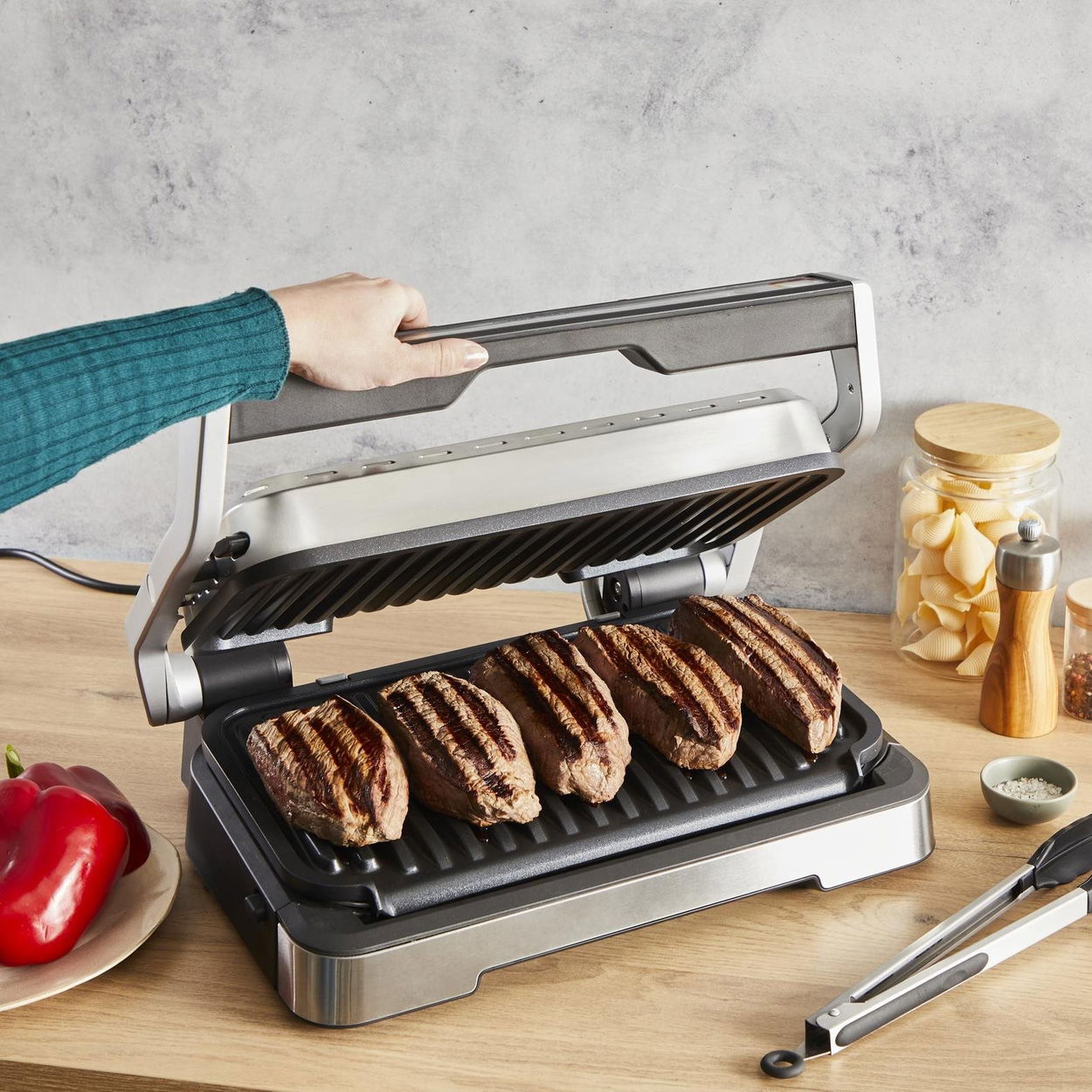 Kontaktní gril Tefal GC784D30 OptiGrill 4v1 XL se zapékací mísou