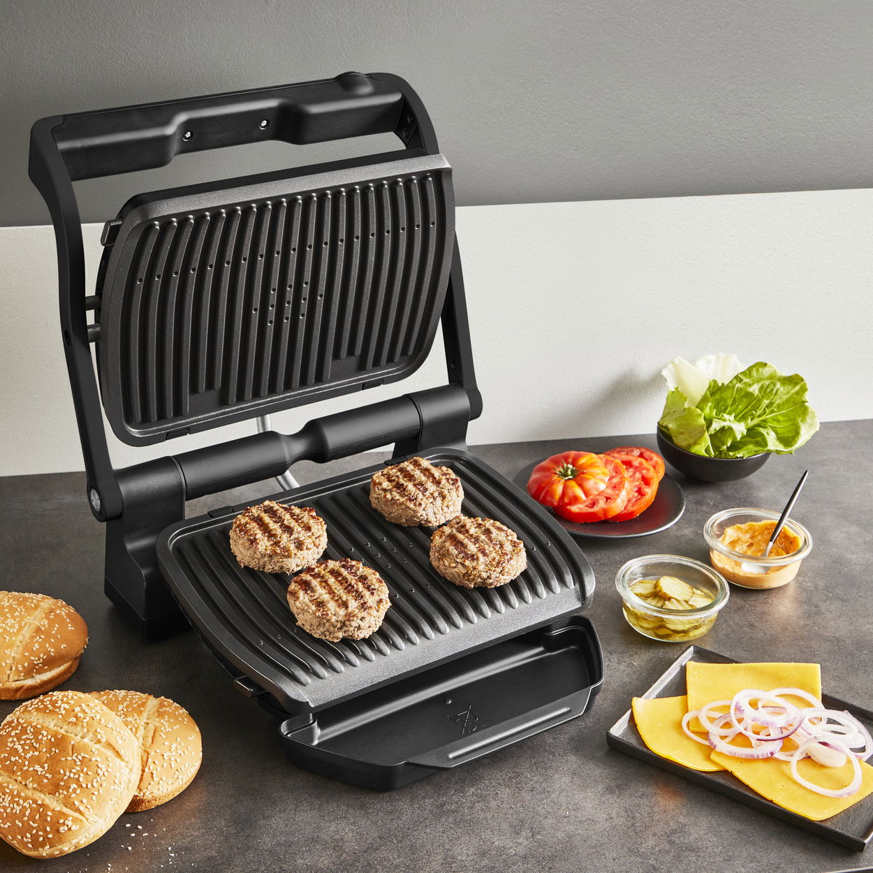 Kontaktní gril Tefal GC717810 Optigrill+ Black