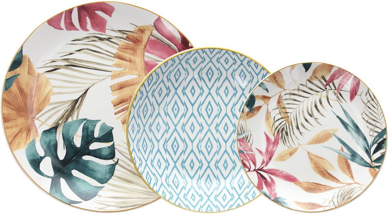 Tognana Table Set 18 Pieces Tropical Rose'