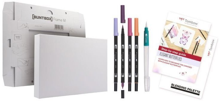 Tombow Creative Set Watercolouring Canvas Set Elegant Butterflies