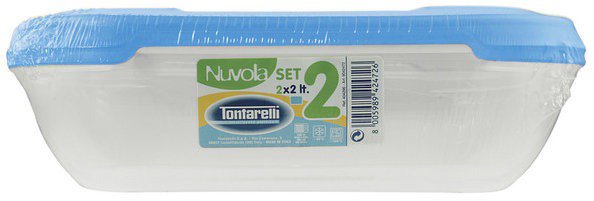 Tontarelli NUVOLA Gläserset 2 × 2 l blau rechteckig
