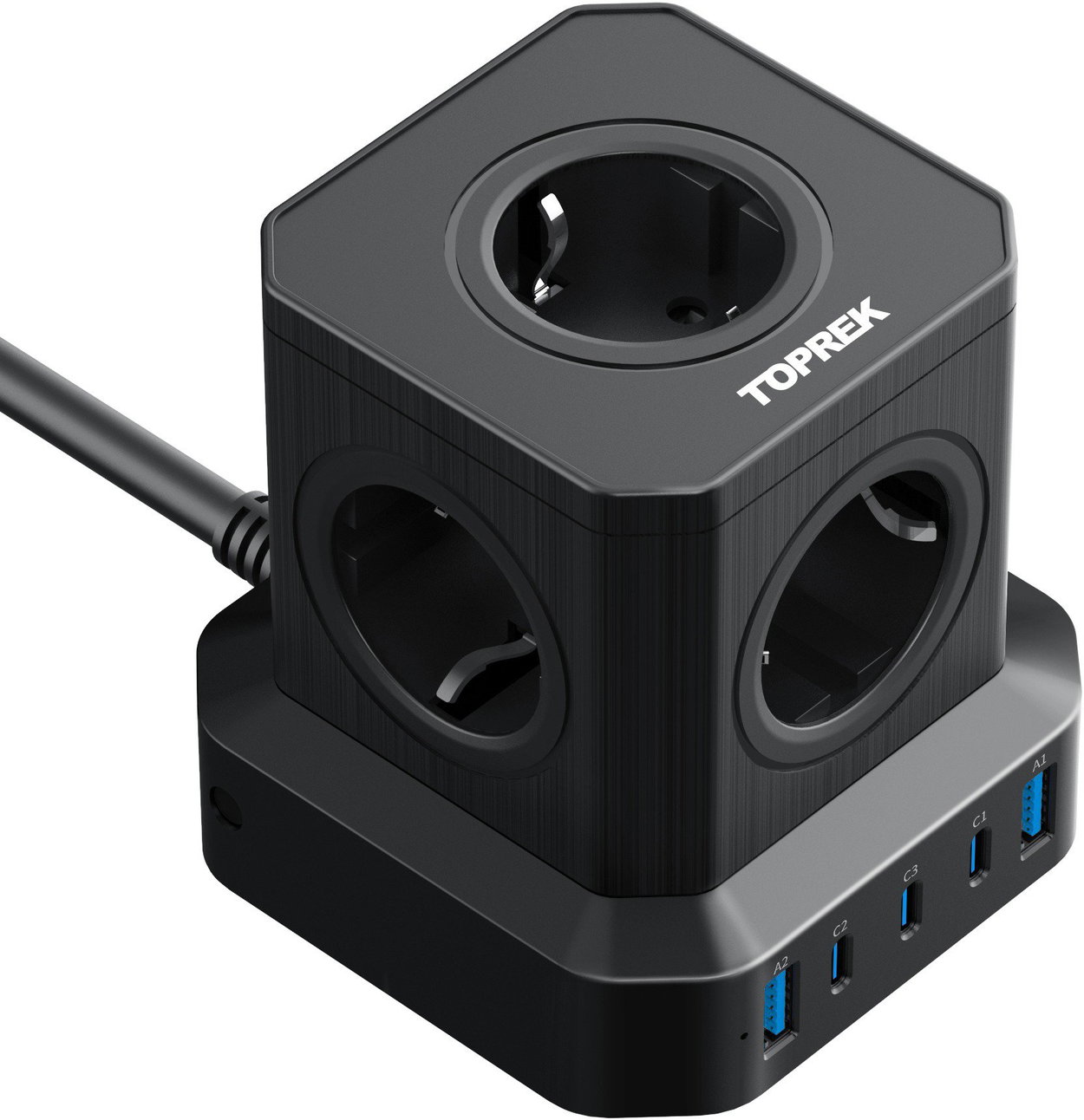 Mehrfachsteckdose TOPREK USB Vertical Power Strip TP-VE5U5E-PD