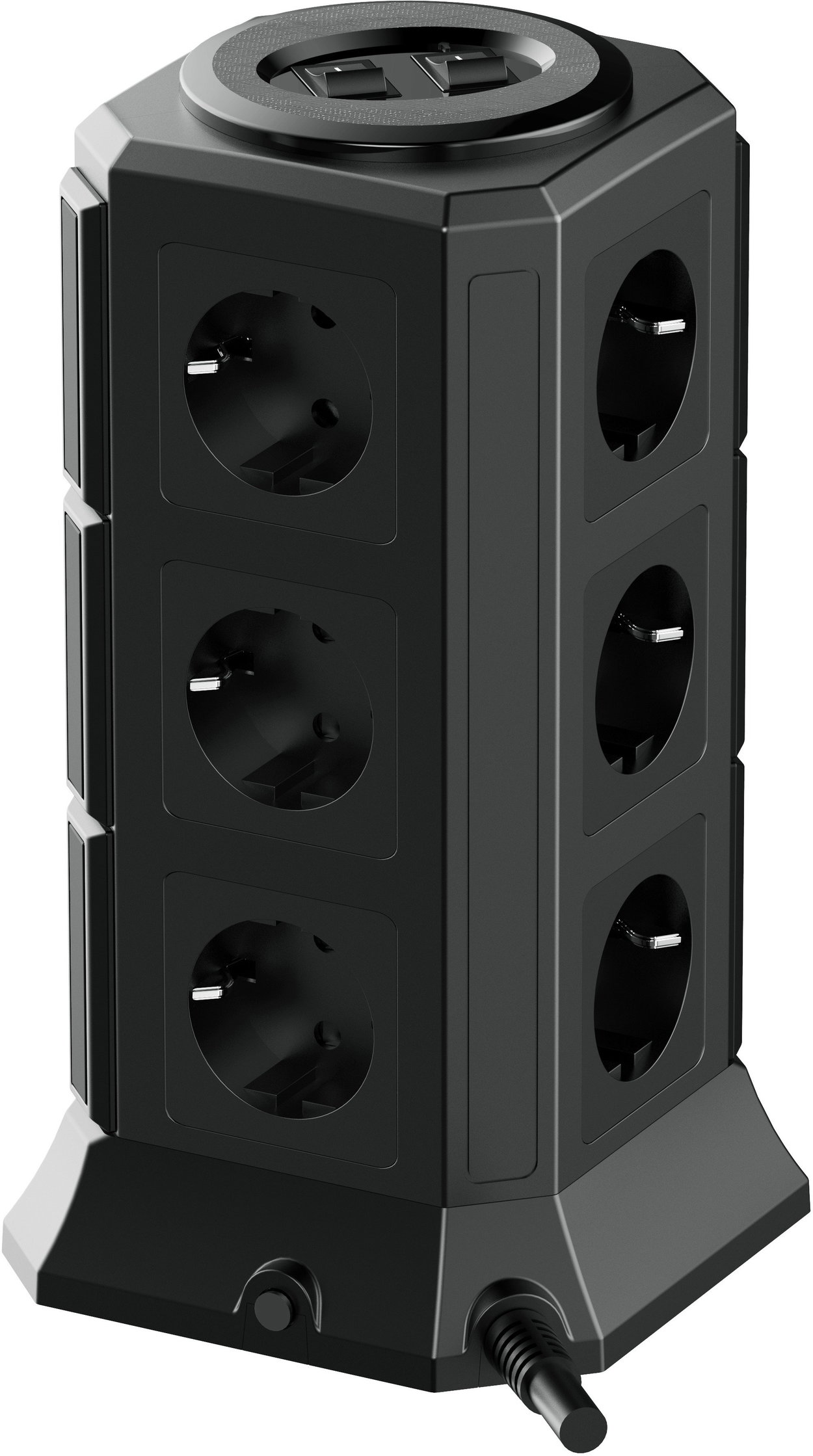 Predlžovací kábel TOPREK USB Vertical Power Strip TP-VA5U12E-PD