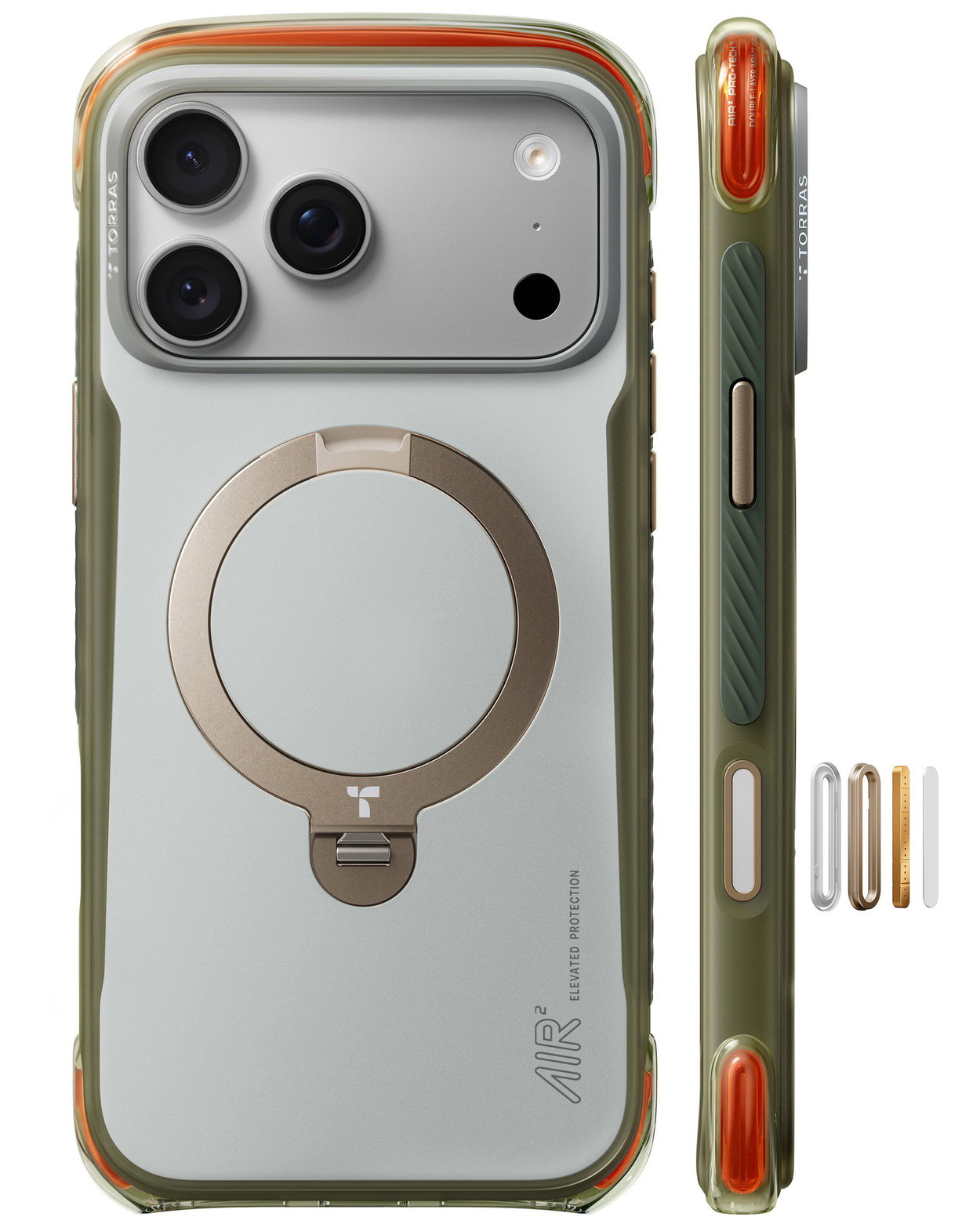 Torras Ostand Q3 Air Pro Alpine White iPhone 18 Pro mobiltelefon tok