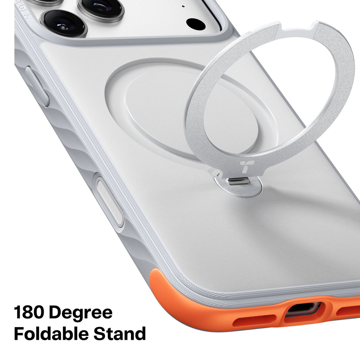 Handyhülle Torras Ostand Q3 Rugg White iPhone 18 Pro Max