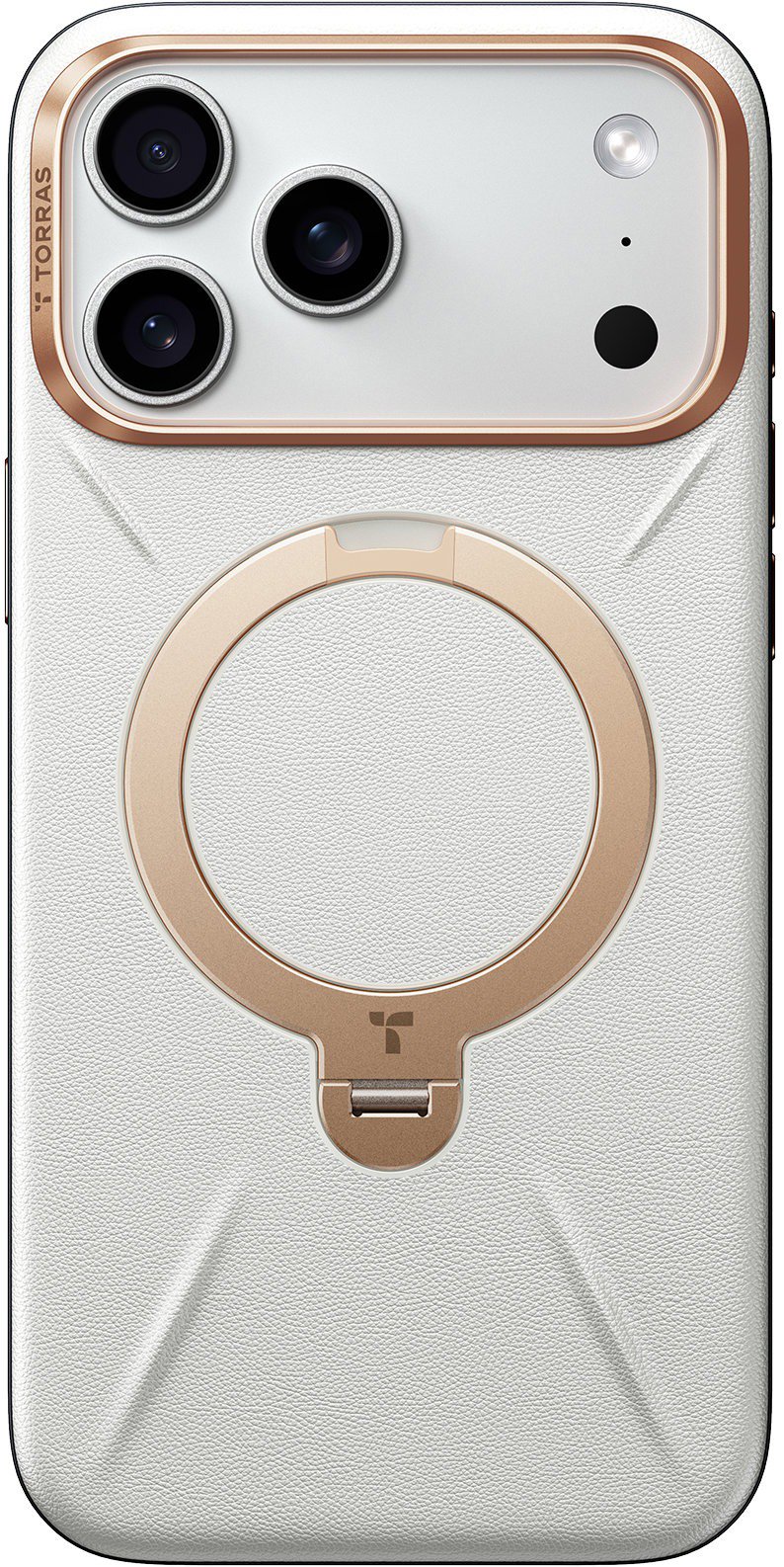 Handyhülle Torras Ostand Q3 VegSkin Pearl Gray iPhone 17 Pro Max