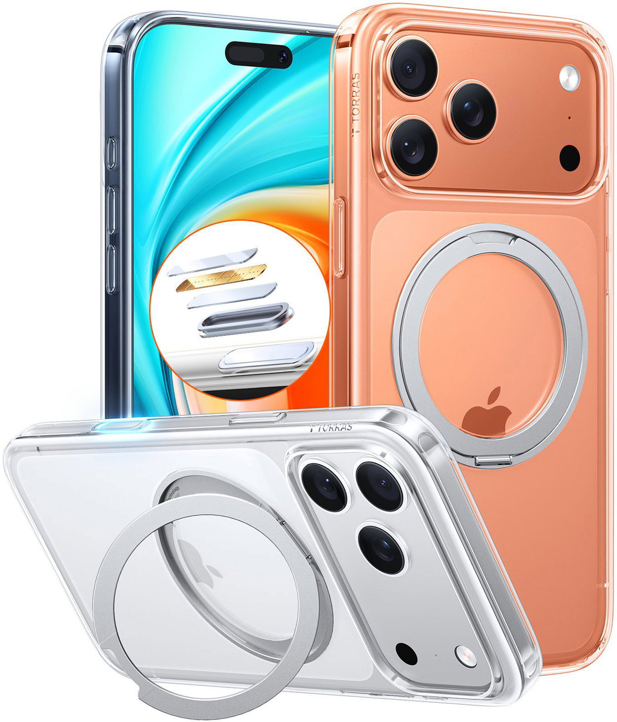 Torras Ostand Pro Clear iPhone 17 Pro Max phone case