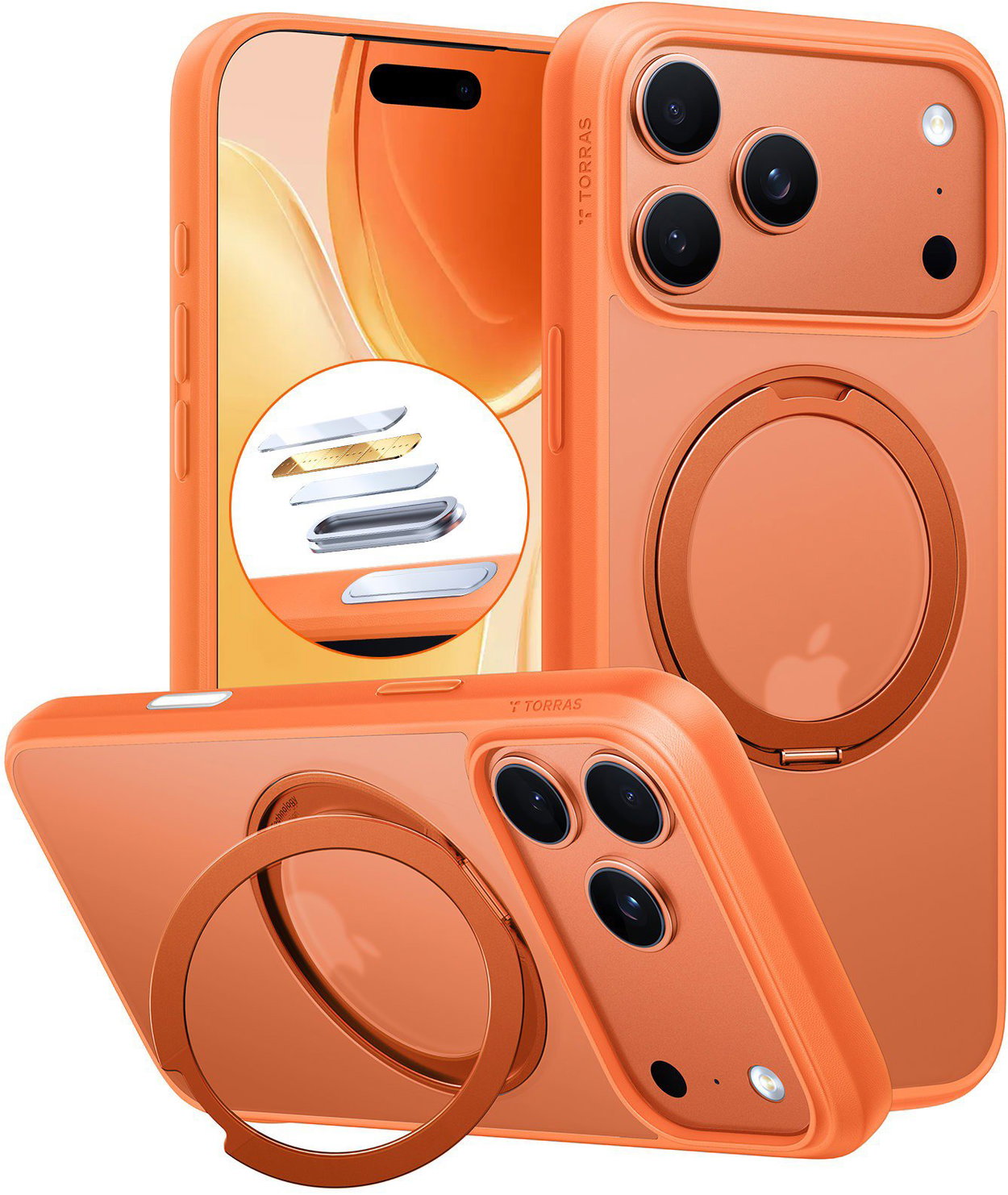 Handyhülle Torras Ostand Pro Energy Orange iPhone 17 Pro