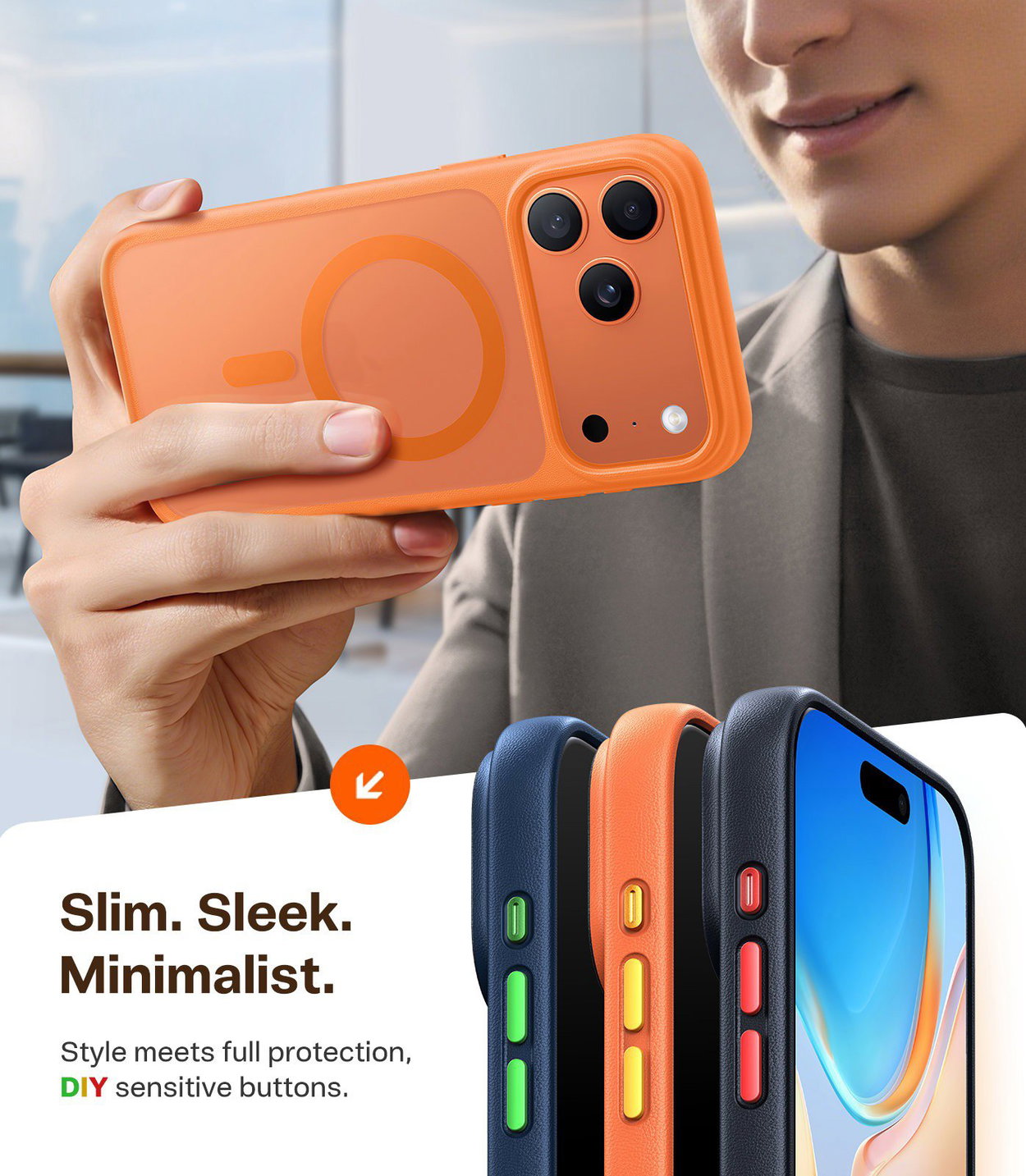 Handyhülle Torras Guardian Magnetic Energy Orange iPhone 17 Pro