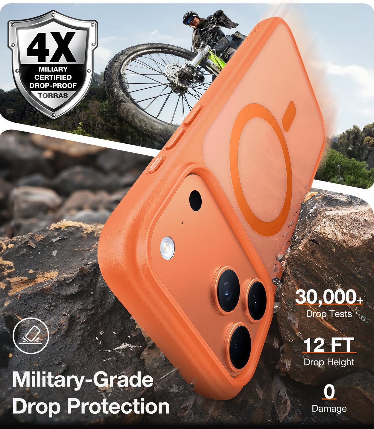 Handyhülle Torras Guardian Magnetic Energy Orange iPhone 17 Pro