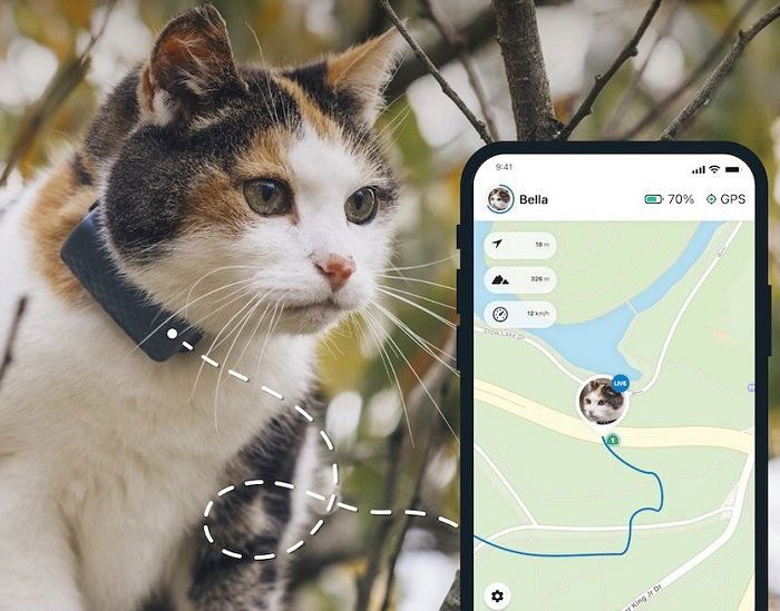 GPS lokátor Tractive GPS CAT Mini, tmavě modrý
