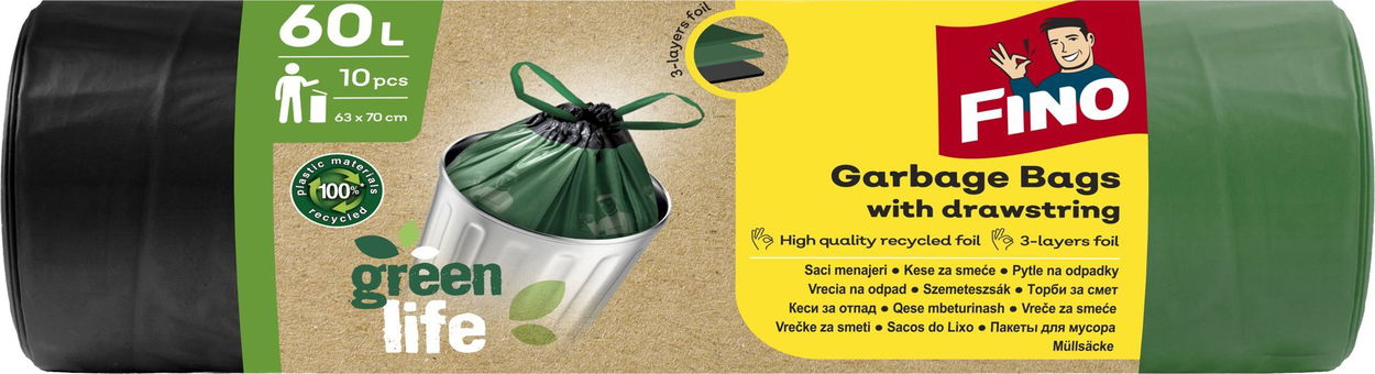 FINO LD Pytle Green Life zatahovací 60 l, 10 ks