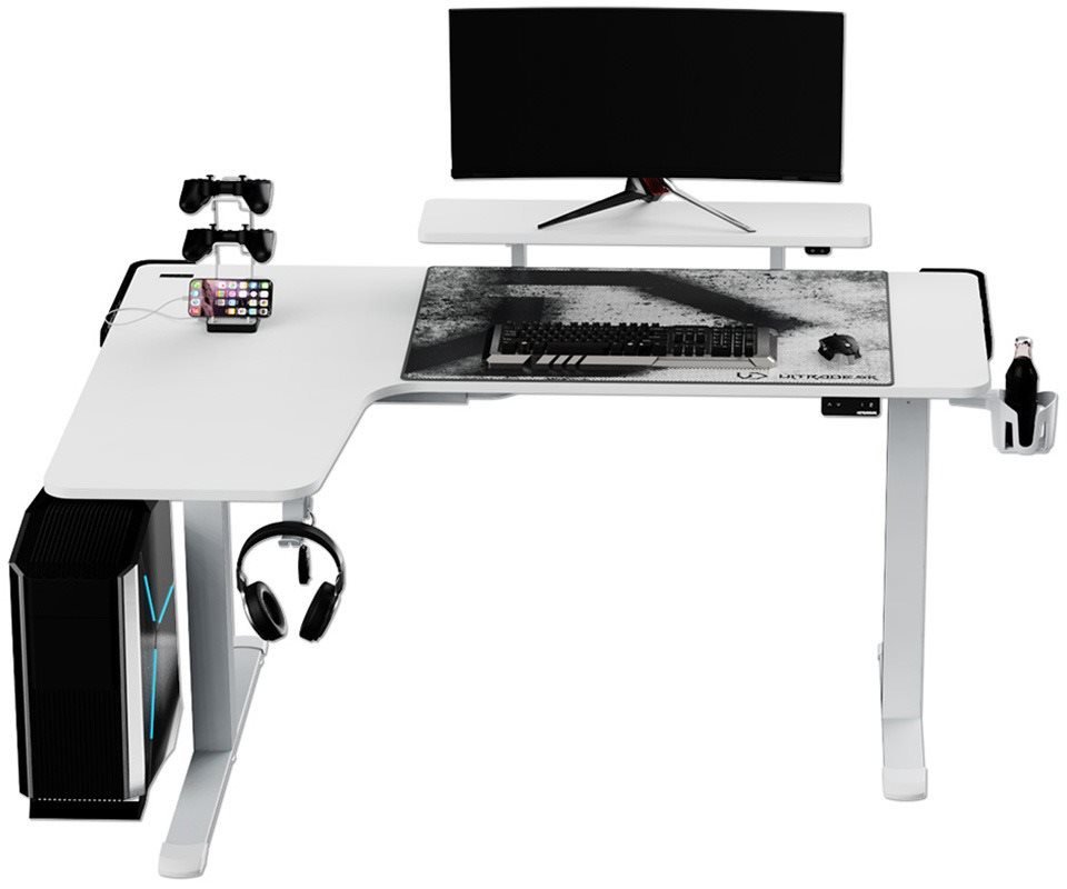 ULTRADESK Winger gaming desk in white