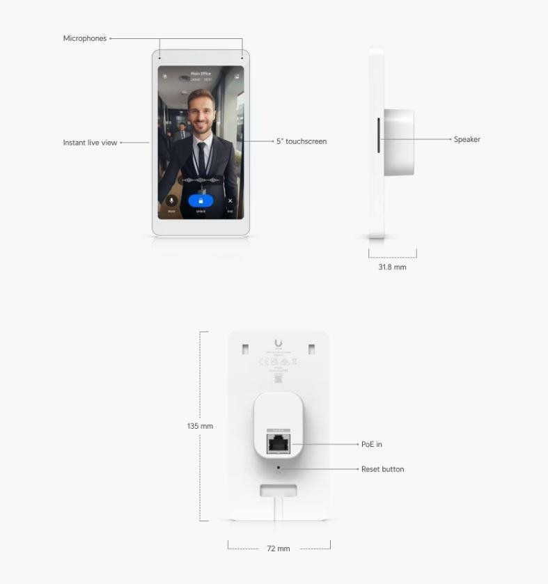 Videozvonek Ubiquiti UniFi Access Intercom Viewer