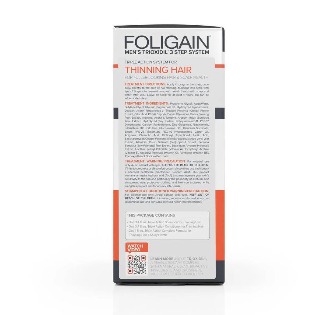FOLIGAIN Triple Action hair care set travel set