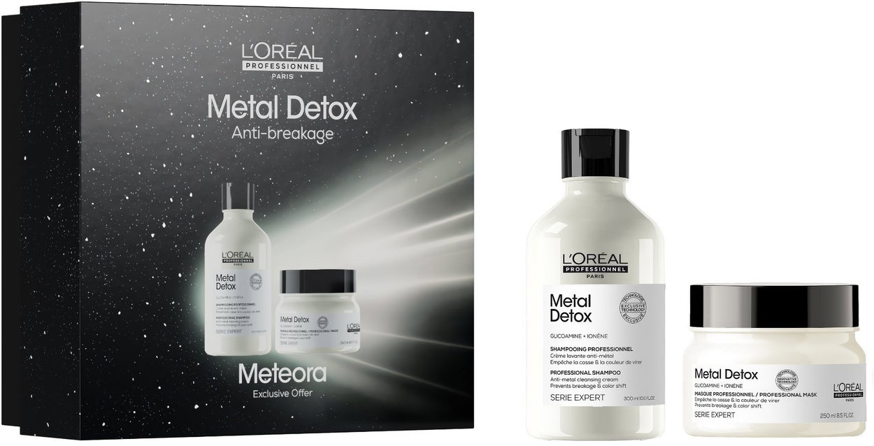 Set of hair cosmetics L_ORÉAL PROFESSIONNEL Metal Detox Duo Christmas limited edition 550 ml