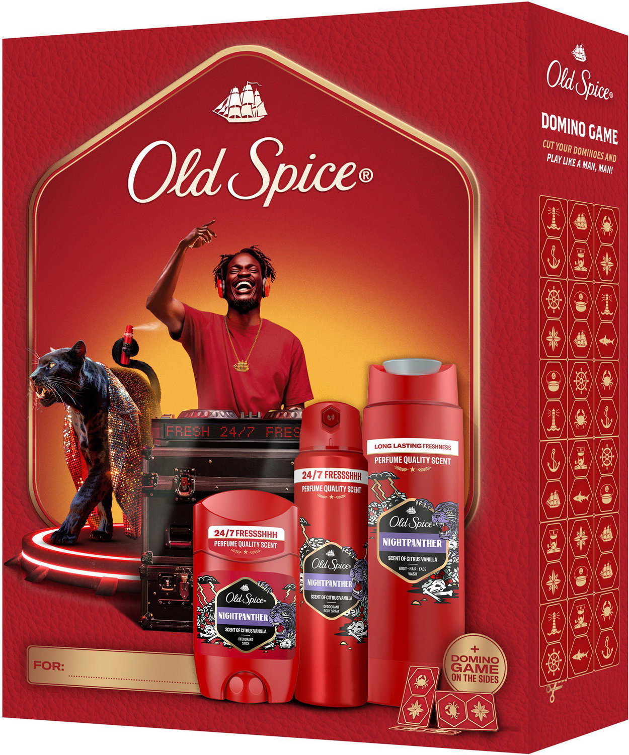 Men's cosmetic set OLD SPICE Night Panther DJ 450 ml